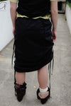 BASERANGE pattern suspender skirt SKPS-CO-SP24 black